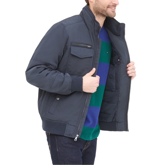 NWT Tommy Hilfiger Men’s Filled Performance Bomber Jacket - Picture 2 of 4